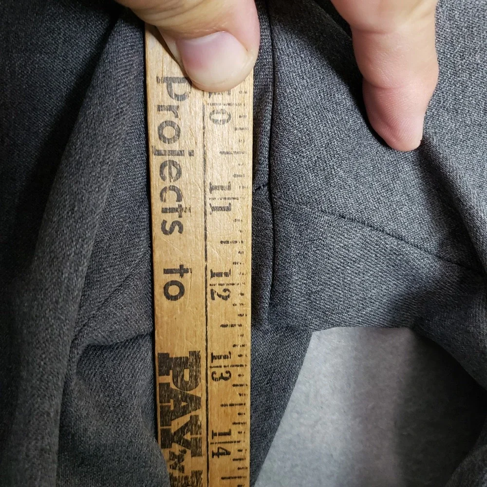 Vintage Milliken Dress Pants Gray Action Suit Elastic Waist 30x30 Deadstock NWT